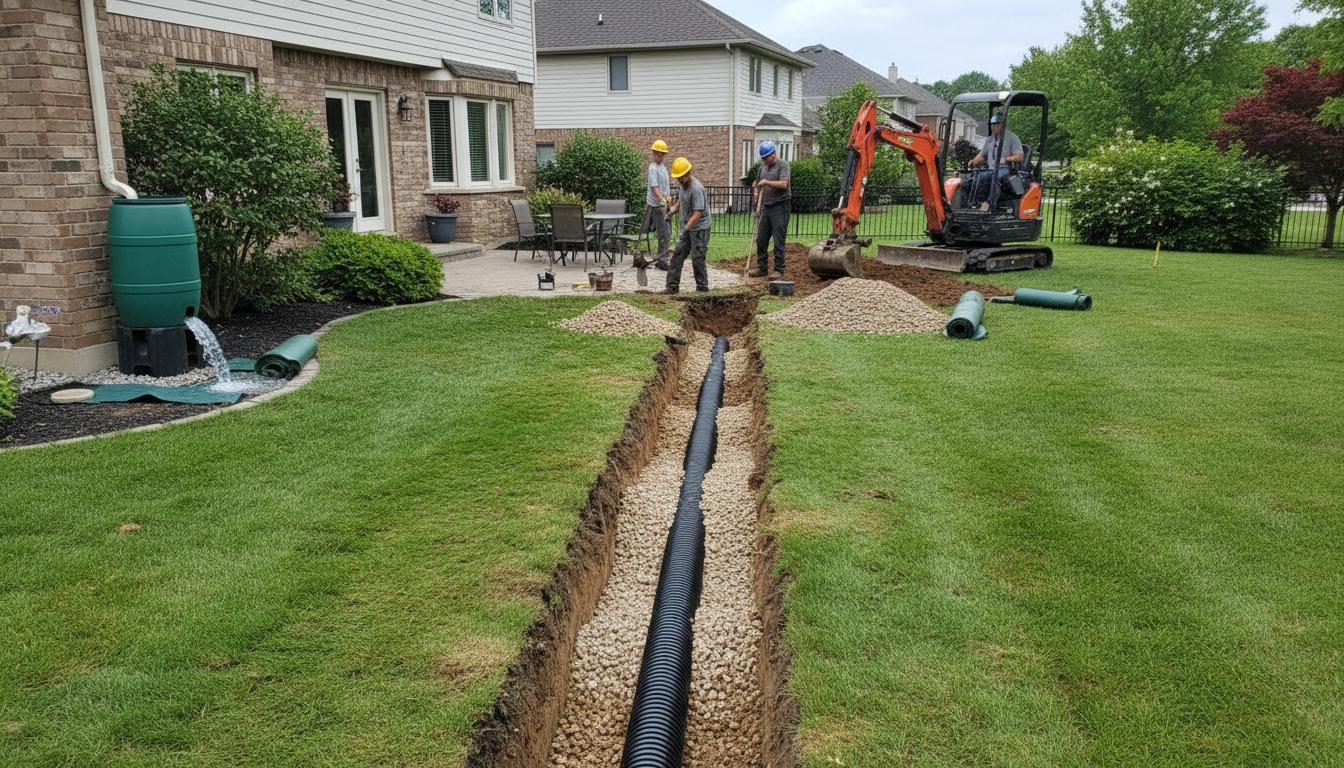 Drainage system installation